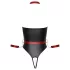 Cottelli Bondage - body brilhante + imobilizador de braços e pescoço (preto)