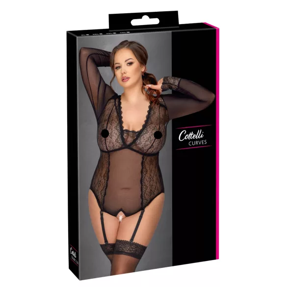 Cottelli Curves - body transparente (preto)