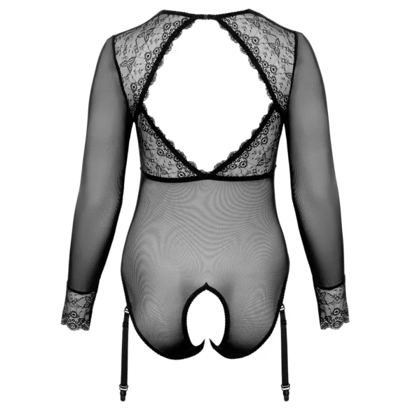 Cottelli Curves - body transparente (preto) - 2XL