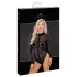 Noir - body de manga longa com estampa de leopardo (preto)