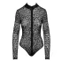 Noir - body de manga longa com estampa de leopardo (preto)