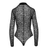Noir - body de manga longa com estampa de leopardo (preto)