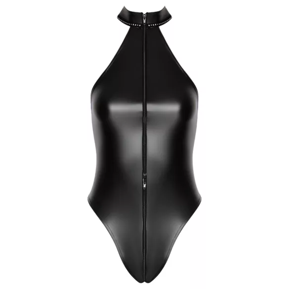 Noir - body brilhante com alça no pescoço (preto) - M