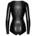 Noir - body manga longa brilhante - preto - L