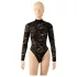 Cottelli - body de renda de manga comprida (preto) - S - M