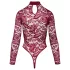 Cottelli - body de renda transparente (vermelho)