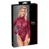 Cottelli - body de renda transparente (vermelho)