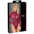 Cottelli - body de renda transparente (vermelho) - L