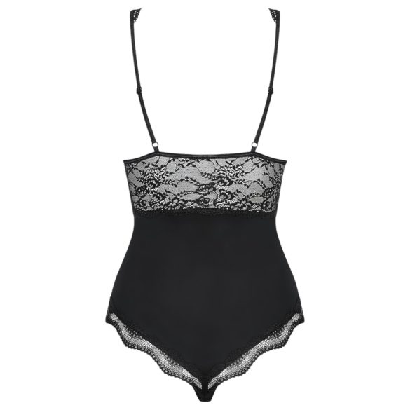 Obsessive - body feminino - transparência nos seios - preto