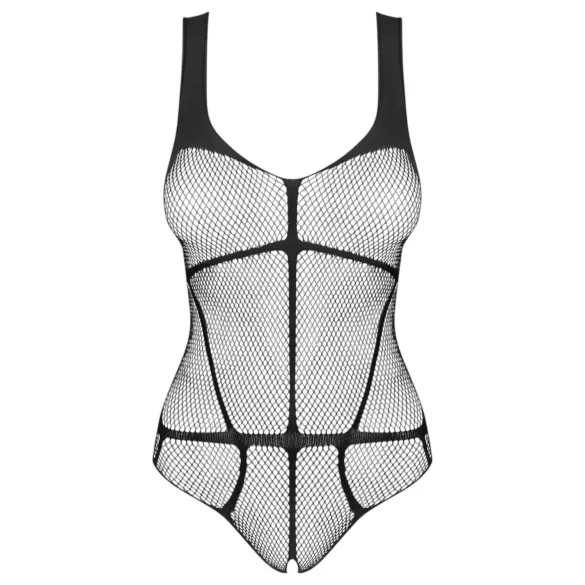 Obsessive B336 - body em rede preto, transparente e aberto (S-L)