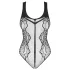 Obsessive - body aberto transparente - preto - S/L