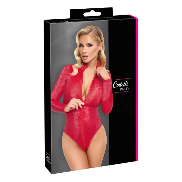 Cottelli - body lingerie snake print - vermelho