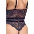 Cottelli - body sexy aberto com tiras - preto