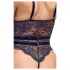 Cottelli - body sexy aberto com tiras - preto