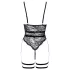Cottelli - body sexy aberto com tiras - preto
