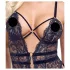 Cottelli - body sexy aberto com tiras - preto - M