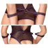 Cottelli Bondage - body aberto com algemas para os braços (preto)