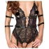 Cottelli Bondage - body rendado aberto - preto - L
