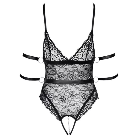 Cottelli Bondage - body rendado aberto - preto - L