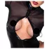 Noir - body feminino brilhante - recorte transparente - preto - M