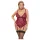 Cottelli Curves - body de renda com correntes - vermelho - 3XL