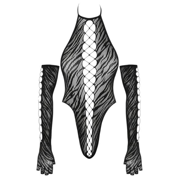 Cottelli - body com luvas - preto - tamanho S-L