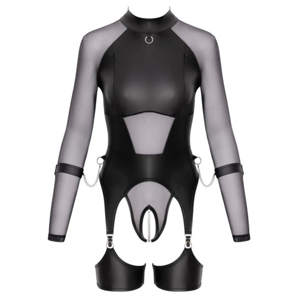 Cottelli Bondage - blusa transparente com algemas - preto - L