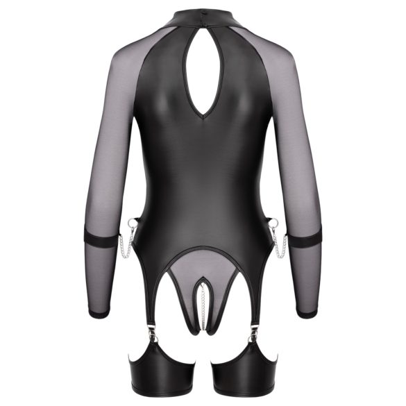 Cottelli Bondage - blusa transparente com algemas - preto - L