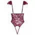 Cottelli - body rendado com pérolas - vermelho
