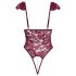 Cottelli - body rendado com pérolas - vermelho - L