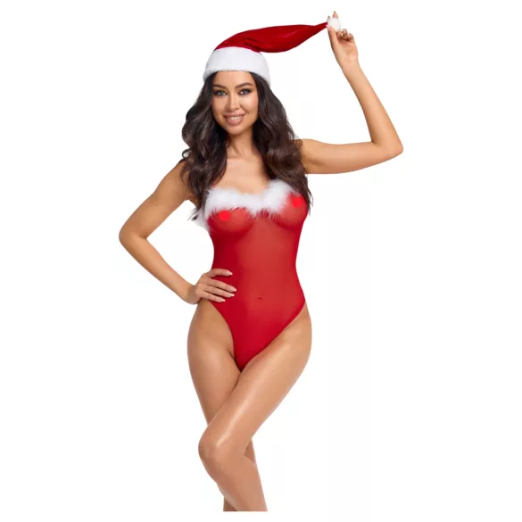 Cottelli - body sensual natalino - conjunto - vermelho