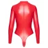 Noir - body feminino brilhante - vermelho - L