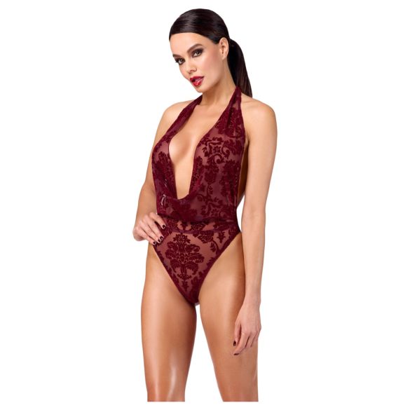 Noir Kink Royal - body transparente (vermelho) - M