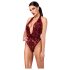 Noir Kink Royal - body transparente (vermelho) - M