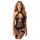 Obsessive Dominna - body transparente brilhante - preto