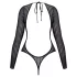 Cottelli - body às riscas com fios prateados (preto) - S-L