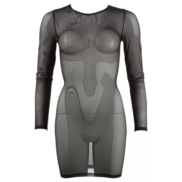 Cottelli - vestido transparente feminino - preto