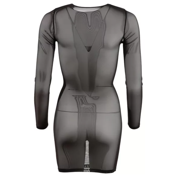Cottelli - vestido transparente feminino - preto