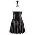 Noir - vestido babydoll transparente decote alto tule preto
