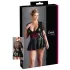 Cottelli Plus Size - vestido brilhante com espartilho vermelho - preto