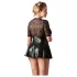 Cottelli Plus Size - vestido brilhante com espartilho vermelho - preto