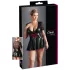 Cottelli Plus Size - vestido brilhante com espartilho vermelho - preto - XXL