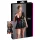 Cottelli Plus Size - vestido brilhante com espartilho vermelho - preto - XXXXL