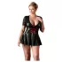 Cottelli Plus Size - vestido brilhante com espartilho vermelho - preto - XXXXL