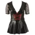 Cottelli Plus Size - vestido brilhante com espartilho vermelho - preto - XXXXL