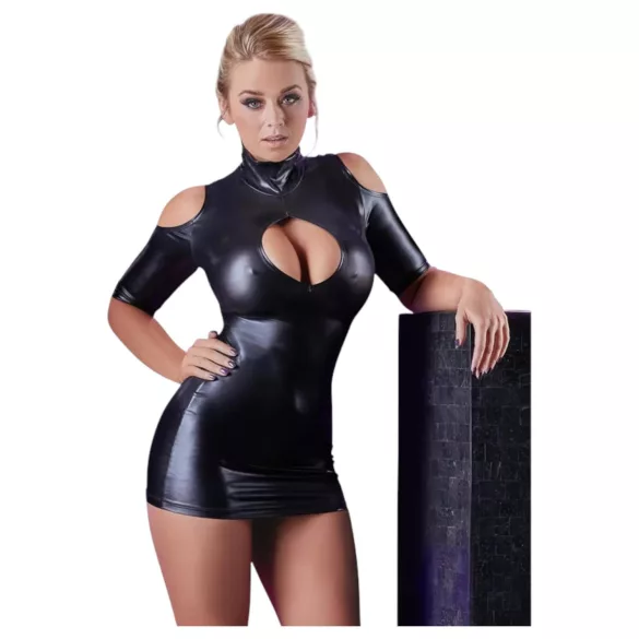 Cottelli - vestido de festa ombro vazado - preto - L