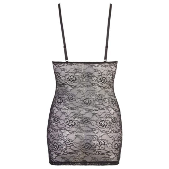 Cottelli - vestido de renda com listras brilhantes - preto - M