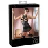 Abierta Fina - minivestido sexy - tecido brilhante preto - L