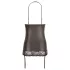 Abierta Fina - minivestido sexy - tecido brilhante preto - L