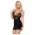 Obsessive - vestido com tiras e tanga com strass - preto